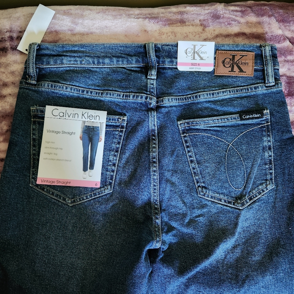 NWT Calvin Klein Jeans Vintage Straight High Rise Women's sz 6